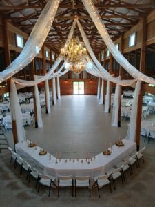 Wedding reception drapery