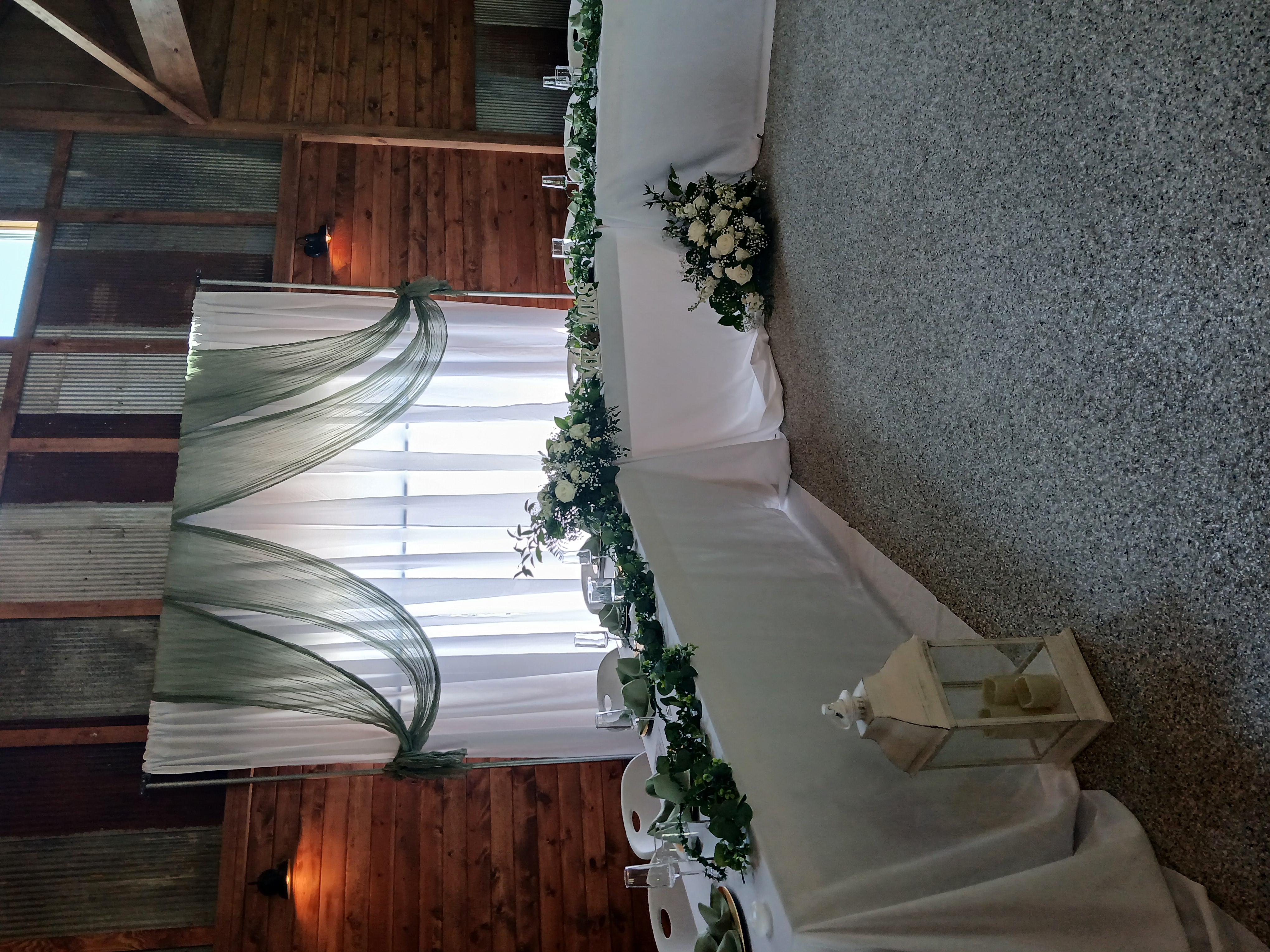 White linen tables