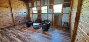 open room with chairs