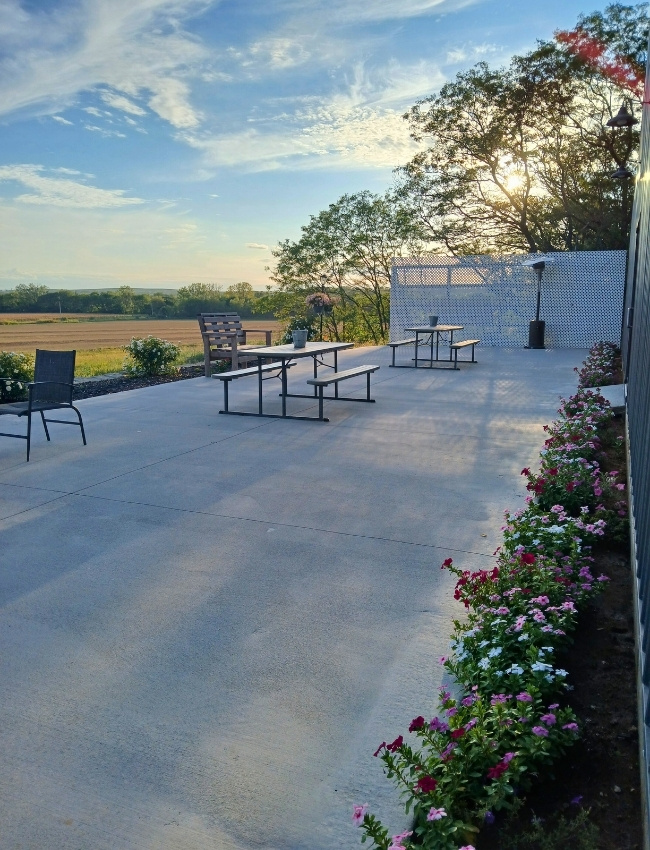 Spacious venue outside area 