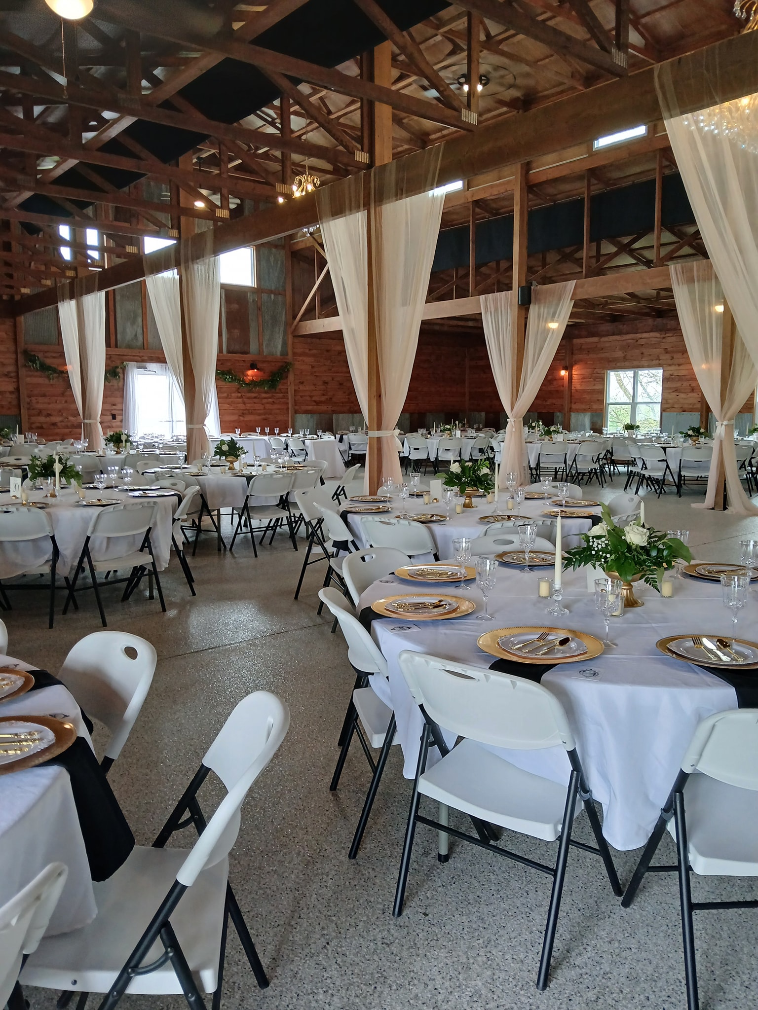 White round tables
